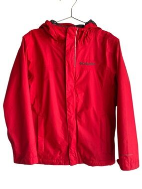 Columbia Kids Raincoat Size Small 8 Red Rain Jacket Unisex Boy Girl Lightweight
